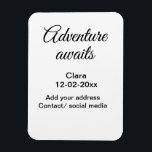 Magnet Flexible L'aventure commence ajouter nom date année lieu<br><div class="desc">Conception</div>