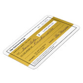 Magnet Flexible Law of Attraction Elegant Gold Abundance Check (Côté Gauche)