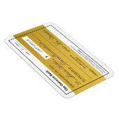 Magnet Flexible Law of Attraction Elegant Gold Abundance Check (Côté Droit)
