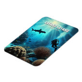 Magnet Flexible Layang Layang Malaysia Scuba Diver Hammerhead (Côté Gauche)