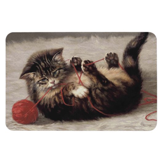 Magnet Flexible Le berceau de chat, un chat qui joue à la balle de (Horizontal)