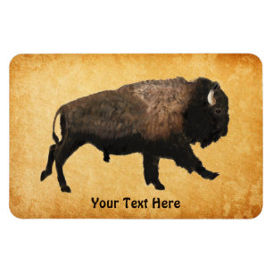Magnet Flexible Le Bison De Galage Sur Papier Ancien