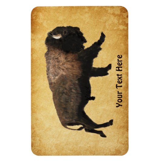 Magnet Flexible Le Bison De Galage Sur Papier Ancien (Vertical)