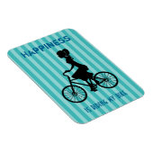 Magnet Flexible Le Bonheur Est De Faire Mon Vélo - Silhouette Cycl (Côté Droit)