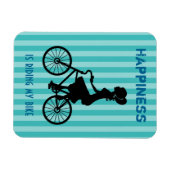 Magnet Flexible Le Bonheur Est De Faire Mon Vélo - Silhouette Cycl (Horizontal)