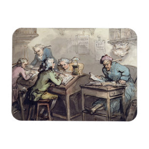 Magnet Flexible Le bureau d'un négociant, 1789 (stylo et encre et