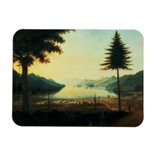 Magnet Flexible Le campement au lac George, New York, 1759 (pétrol