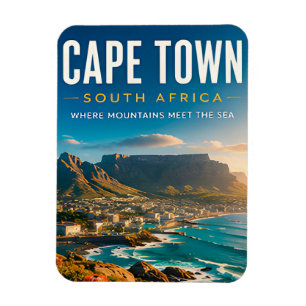 Magnet Flexible 🏔️ Le Cap Afrique du Sud Décoration Côtière de Ma
