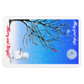 Magnet Flexible Le Cardinal et le Snowman (Horizontal)