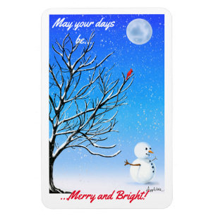 Magnet Flexible Le Cardinal et le Snowman