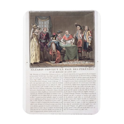 Magnet Flexible Le cardinal Mazarin (1602-1661) conclut la Paix de (Vertical)