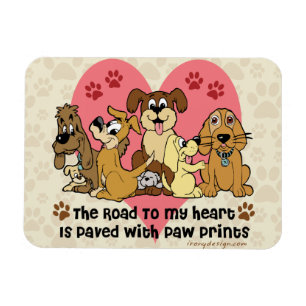 Magnet Flexible Le Chemin Vers Mes Chiens Du Coeur