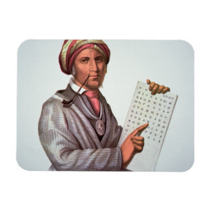 Magnet Flexible Le chercheur cherokee, Sequoyah (1776-1843)