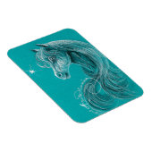 Magnet Flexible Le cheval pensif arabe (Côté Droit)