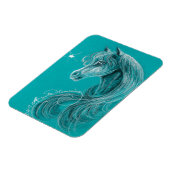 Magnet Flexible Le cheval pensif arabe (Côté Gauche)