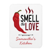 Magnet Flexible Le Chili rouge sent l'amour (Vertical)