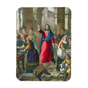 Magnet Flexible Le Christ nettoie le temple, d'un b imprimé par