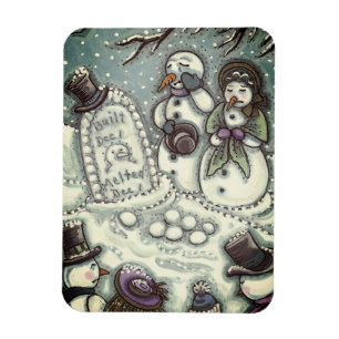 MAGNET FLEXIBLE LE CIMETIÈRE DE LA NEIGE, MÉLTÉE AVANT SON TEMPS,