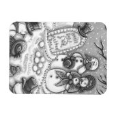 MAGNET FLEXIBLE LE CIMETIÈRE DE LA NEIGE, MÉLTÉE AVANT SON TEMPS,  (Horizontal)