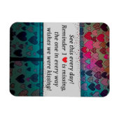 Magnet Flexible Le cœur manquant vous aime (Horizontal)