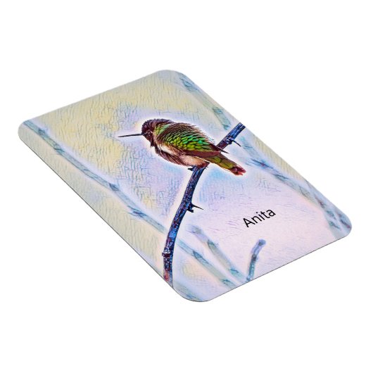 Magnet Flexible Le colibri d'Anna sur les couleurs pastel (Côté Droit)