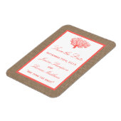 Magnet Flexible Le Corail Sur Burlap Boho Beach Wedding Collection (Côté Gauche)