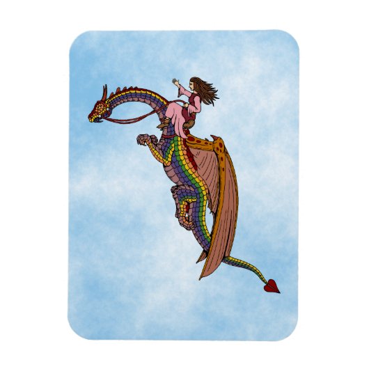 Magnet Flexible Le dragon arc-en-ciel (Vertical)