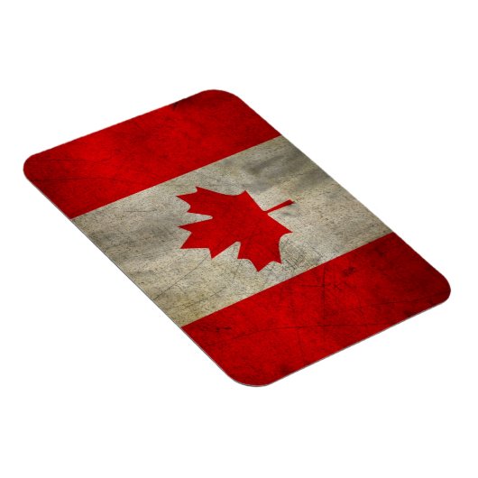 Magnet Flexible Le drapeau du Canada à Grunge (Côté Droit)