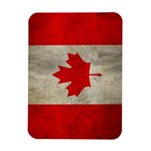 Magnet Flexible Le drapeau du Canada à Grunge (Vertical)