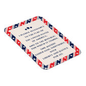 Magnet Flexible Le Drapeau Rouge Bleu D'Allégeance (Côté Droit)