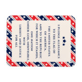 Magnet Flexible Le Drapeau Rouge Bleu D'Allégeance (Horizontal)