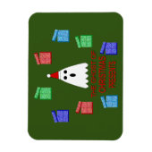 Magnet Flexible Le fantôme de Noël présente drôle (Vertical)