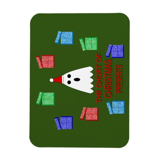Magnet Flexible Le fantôme de Noël présente drôle (Vertical)