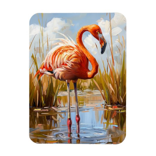 Magnet Flexible Le Flamant rose sauvage (Vertical)