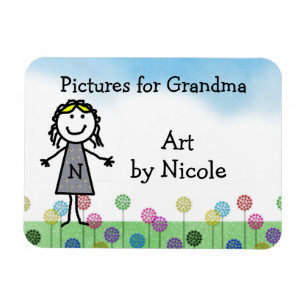 Magnet Flexible Le frigo personnalisé de la petite fille Stick Fl