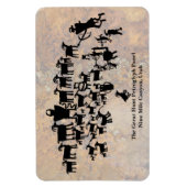 Magnet Flexible Le grand panneau pétroglyphe de chasse (Vertical)