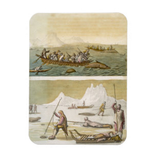 Magnet Flexible Le Groenland : Pêche de baleine et chasse aux