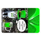 MAGNET FLEXIBLE LE JOUR DE SAINT PATRICK CAT WITH GREEN IRISH (Horizontal)