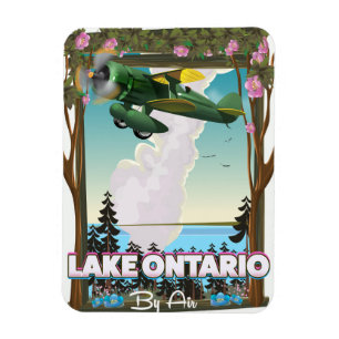 Magnet Flexible Le lac Ontario Affiche de vol nord-américaine