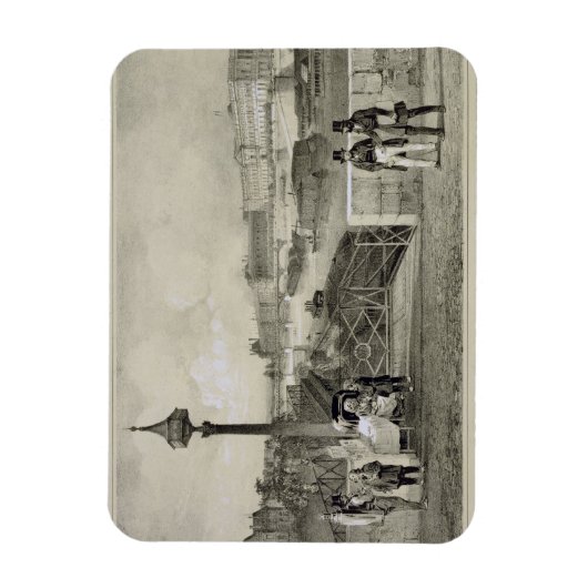 Magnet Flexible Le Louvre, gravée par Auguste Bry (gravure) (Vertical)