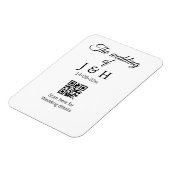 Magnet Flexible Le mariage d'ajouter le nom de couple QR code scan (Côté Gauche)