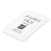 Magnet Flexible Le mariage d'ajouter le nom de couple QR code scan (Côté Gauche)
