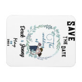 Magnet Flexible Le mariage des amoureux bleus (Horizontal)