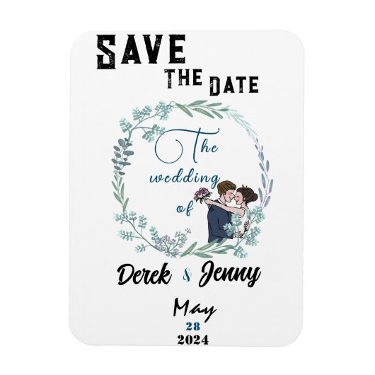 Magnet Flexible Le mariage des amoureux bleus (Vertical)