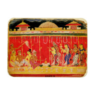 Magnet Flexible Le mariage des parents de Krishna, d'une dispersio