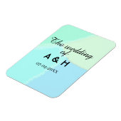 Magnet Flexible Le mariage du nom de couple lettre initiale date (Côté Gauche)