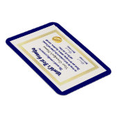 Magnet Flexible Le meilleur certificat grand-père du monde Funny m (Côté Droit)