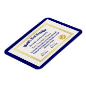 Magnet Flexible Le meilleur certificat grand-père du monde Funny m (Côté Gauche)