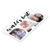 Magnet Flexible Le meilleur papa du monde | Photo Fête des pères (Côté Gauche)