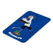 Magnet Flexible Le mignon secrétaire oiseau écrire des notes dessi (Côté Gauche)